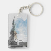 Activiteiten in de omgeving van Manhattan NYC Libe Sleutelhanger (achterkant)