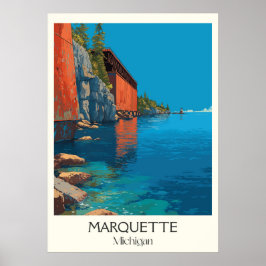 Activiteiten in de omgeving van Marquette Michigan Poster