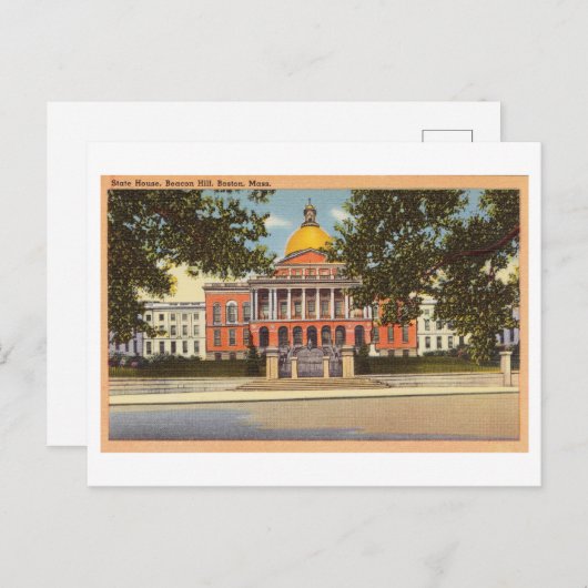 Activiteiten in de omgeving van Massachusetts Stat Briefkaart (Voorkant / Achterkant)