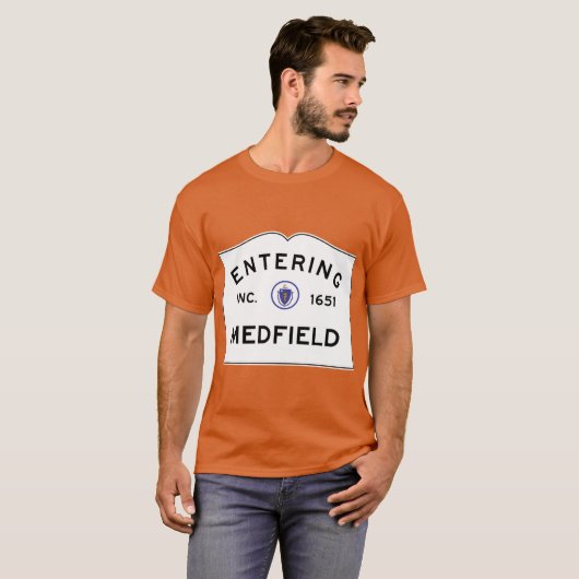 Activiteiten in de omgeving van Medfield Massachus T-shirt (Voorkant volledig)
