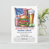 Activiteiten in de omgeving van Memorial Day Burge Kaart (Staand voorkant)