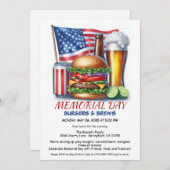 Activiteiten in de omgeving van Memorial Day Burge Kaart (Voorkant / Achterkant)