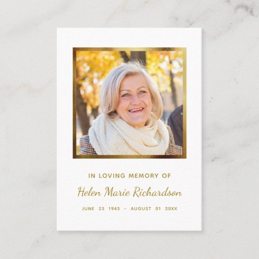 Activiteiten in de omgeving van Memorial Funeral i Visitekaartje (Voorkant)