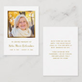 Activiteiten in de omgeving van Memorial Funeral i Visitekaartje (Voorkant / Achterkant)