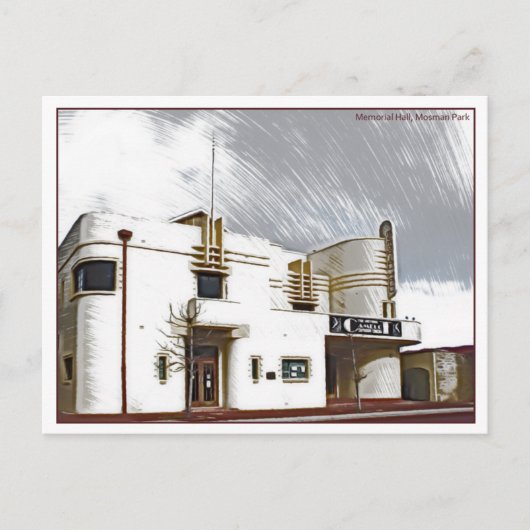 Activiteiten in de omgeving van Memorial Hall, Mos Briefkaart (Voorkant)