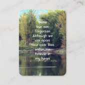 Activiteiten in de omgeving van Memorial Keepsake  Visitekaartje (Voorkant)