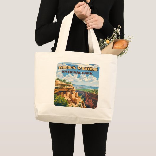 Activiteiten in de omgeving van Mesa Verde Nationa Grote Tote Bag (Voorkant (product))