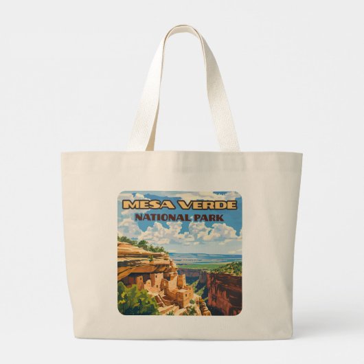 Activiteiten in de omgeving van Mesa Verde Nationa Grote Tote Bag (Achterkant)