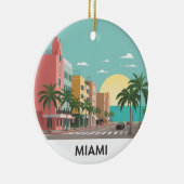 Activiteiten in de omgeving van Miami Beach Ocean  Keramisch Ornament (Rechts)