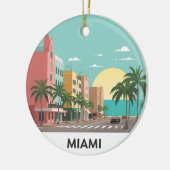 Activiteiten in de omgeving van Miami Beach Ocean  Keramisch Ornament (Links)