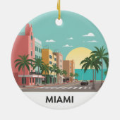 Activiteiten in de omgeving van Miami Beach Ocean  Keramisch Ornament (Achterkant)