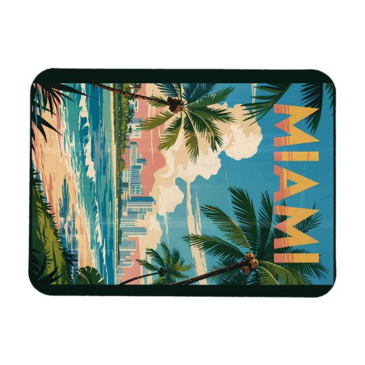 Activiteiten in de omgeving van Miami Florida Illu Magneet (Horizontaal)