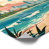 Activiteiten in de omgeving van Miami Florida Illu Poster (Hoek)