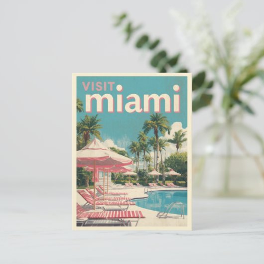 Activiteiten in de omgeving van Miami Retro Poolsi Briefkaart (Staand voorkant)