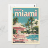 Activiteiten in de omgeving van Miami Retro Poolsi Briefkaart (Voorkant / Achterkant)