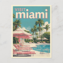 Activiteiten in de omgeving van Miami Retro Poolsi Briefkaart