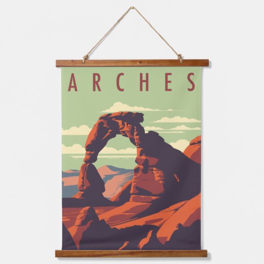 Activiteiten in de omgeving van Midcentury Modern  Hangend Wandkleed (Voorkant)