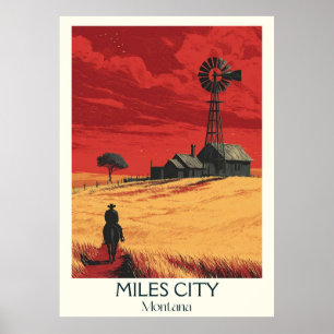 Activiteiten in de omgeving van Miles City Montana Poster