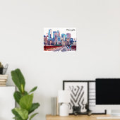 Activiteiten in de omgeving van Minneapolis Skylin Poster (Thuiskantoor)