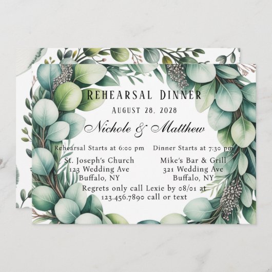 Activiteiten in de omgeving van Mint Green & Sage  Kaart (Voorkant / Achterkant)