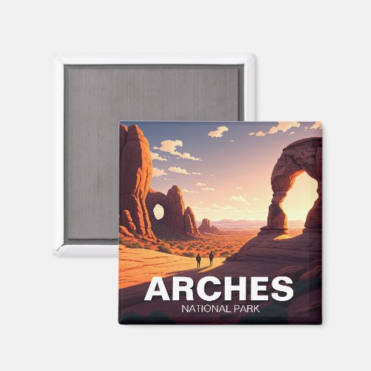 Activiteiten in de omgeving van Moab Utah Arches N Magneet (Voorkant / Achterkant)