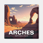 Activiteiten in de omgeving van Moab Utah Arches N Magneet (Voorkant)