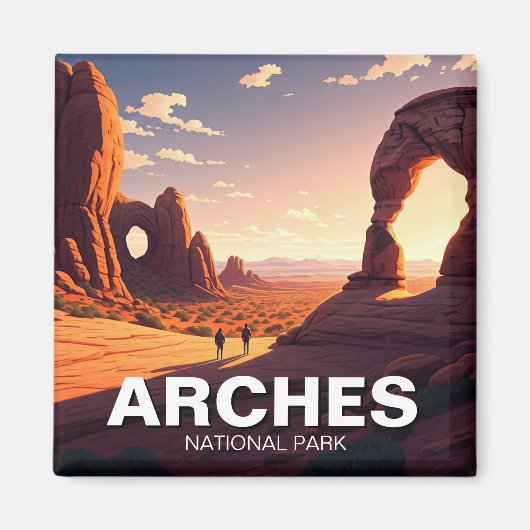 Activiteiten in de omgeving van Moab Utah Arches N Magneet (Voorkant)