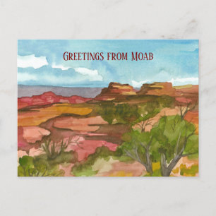 Activiteiten in de omgeving van Moab Utah Red Rock Briefkaart