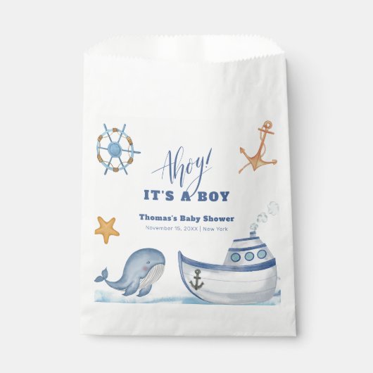 Activiteiten in de omgeving van Modern Ahoy Boy Wh Bedankzakje (Voorkant)