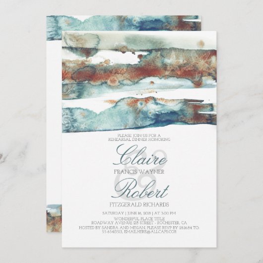 Activiteiten in de omgeving van Modern Beach Water Kaart (Voorkant / Achterkant)