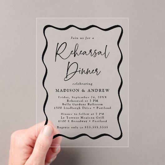 Activiteiten in de omgeving van Modern Black Wavy  Acryl Uitnodigingen (Insitu (Draagbaar))