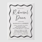 Activiteiten in de omgeving van Modern Black Wavy  Vellum Uitnodigingen (Voorkant)