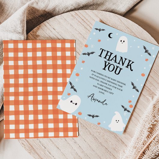 Activiteiten in de omgeving van Modern Blue Hallow Bedankkaart