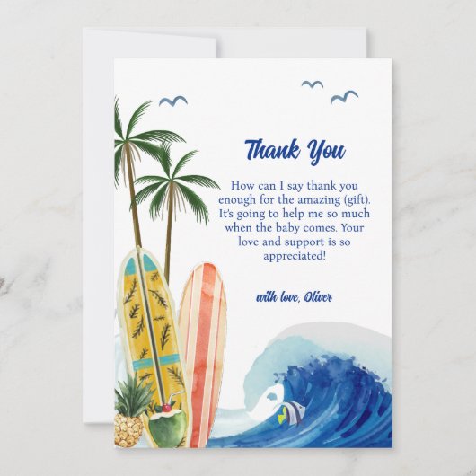 Activiteiten in de omgeving van Modern Blue Ocean  Bedankkaart (Voorkant)