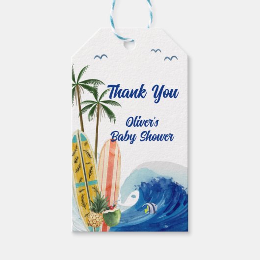 Activiteiten in de omgeving van Modern Blue Ocean Cadeaulabel (Voorkant)