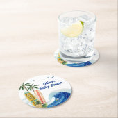 Activiteiten in de omgeving van Modern Blue Ocean Ronde Kartonnen Onderzetter (Insitu)