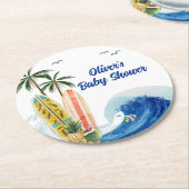 Activiteiten in de omgeving van Modern Blue Ocean Ronde Kartonnen Onderzetter (Gebogen)