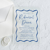 Activiteiten in de omgeving van Modern Blue Wavy L Acryl Uitnodigingen