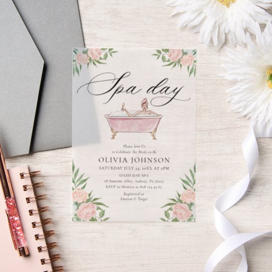 Activiteiten in de omgeving van Modern Blush Pink Vellum Uitnodigingen (Huwelijk)