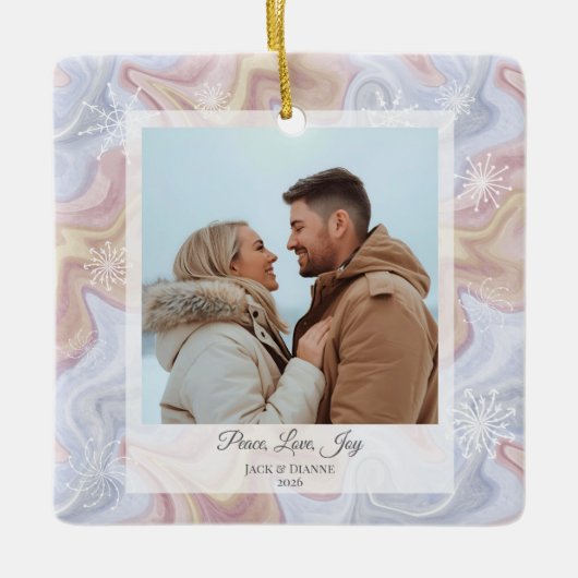 Activiteiten in de omgeving van Modern Boho Square Keramisch Ornament (Voorkant)