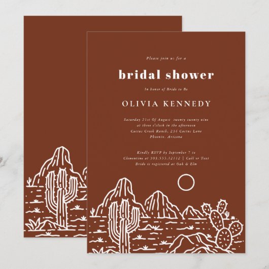 Activiteiten in de omgeving van Modern Cactus Line Kaart (Voorkant / Achterkant)