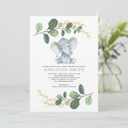 Activiteiten in de omgeving van Modern Green Eleph Kaart (Staand voorkant)