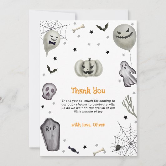 Activiteiten in de omgeving van Modern Little Boo  Bedankkaart (Voorkant)