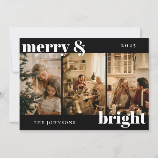 Activiteiten in de omgeving van Modern Merry and B Feestdagenkaart (Voorkant)