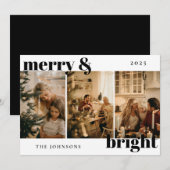 Activiteiten in de omgeving van Modern Merry and B Feestdagenkaart (Voorkant / Achterkant)