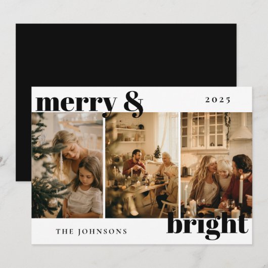 Activiteiten in de omgeving van Modern Merry and B Feestdagenkaart (Voorkant / Achterkant)