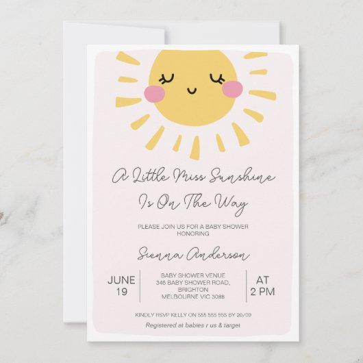 Activiteiten in de omgeving van Modern Pink Sun Li Kaart (Voorkant)