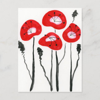 Activiteiten in de omgeving van Modern Red Poppies Briefkaart