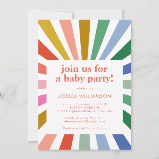 Activiteiten in de omgeving van Modern Retro Rainb Kaart (Voorkant)