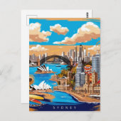 Activiteiten in de omgeving van Modern Sydney Aust Briefkaart (Voorkant / Achterkant)